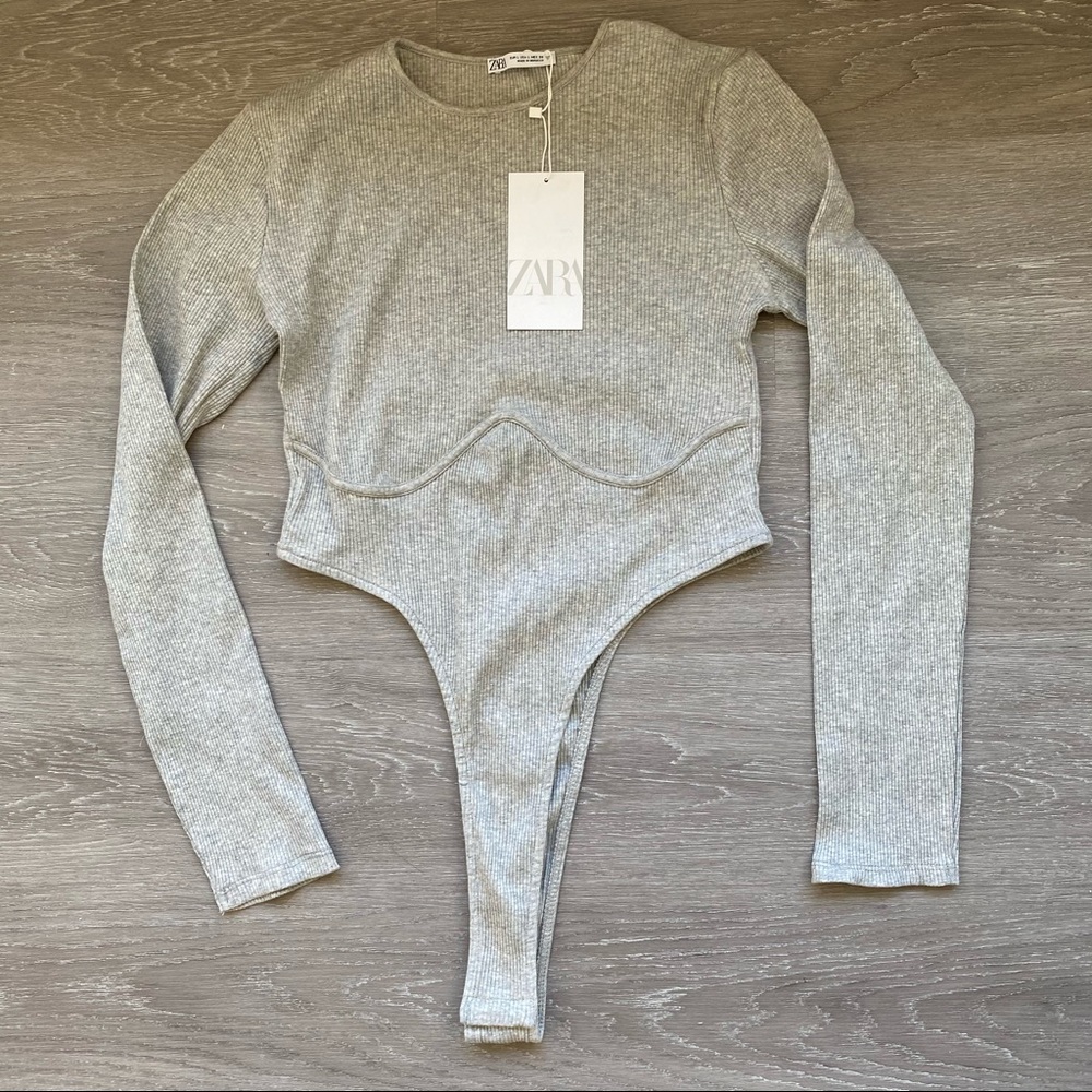 Zara Ribbed Bodysuit - Picture 8 of 12